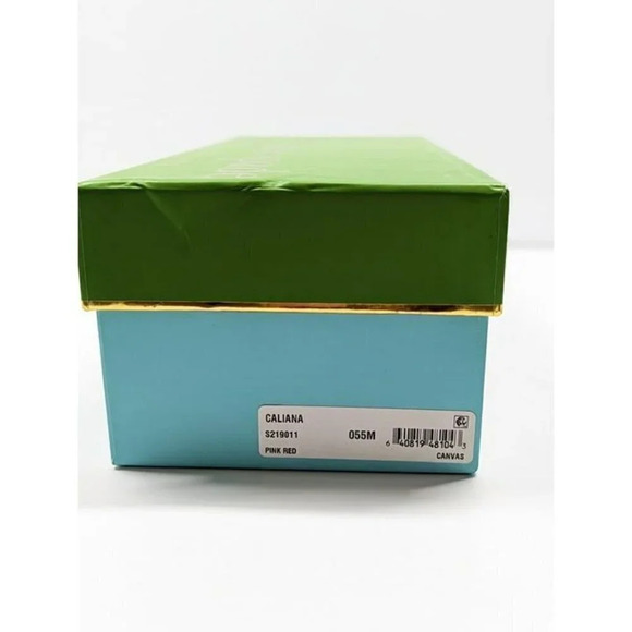 Kate Spade Women's Caliana Pink Red Striped Bow Flat Sandals Size 5.5 MSRP $138 - Picture 11 of 11